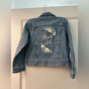 NWT | Flower Girl Denim Jacket